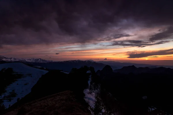 Die Bergkette des Naturparks Große Thach — Stockfoto