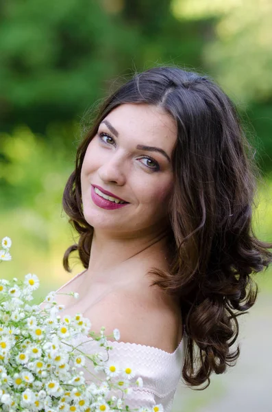 Portrait Beautiful Young Girl Nature — Stock Photo, Image