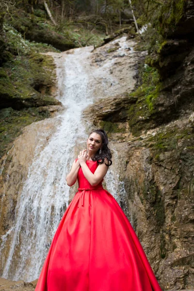 Ritratto Una Bella Ragazza Sulla Natura — Foto Stock