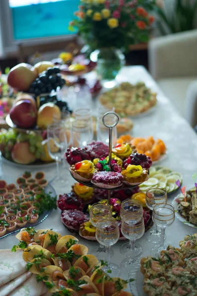 Postres Muy Sabrosos Las Noches Festivas —  Fotos de Stock