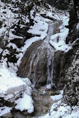 Kurdzhips nehrinin kış kanyonu. Guam Boğazı. Rusya