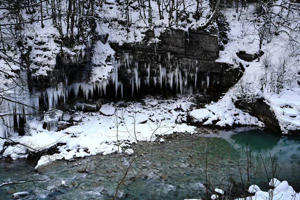 겨울의 강이었습니다 러시아 — 스톡 사진
