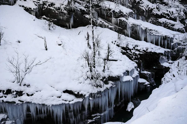 クルドシップス川の冬の峡谷 グアム峡谷 ロシア — ストック写真