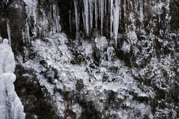 Die Winterschlucht Des Flusses Kurdschips Guam Schlucht Russland — Stockfoto