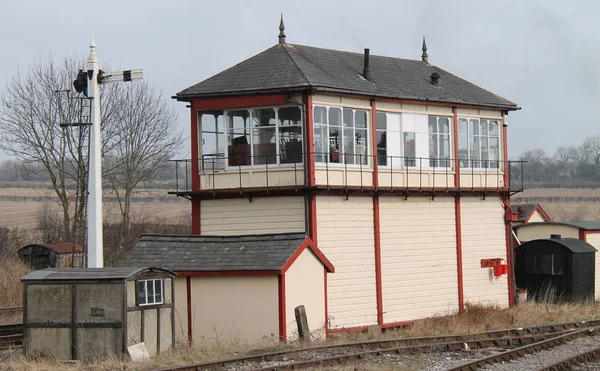 Railway Signal Box. — Stock Photo, Image