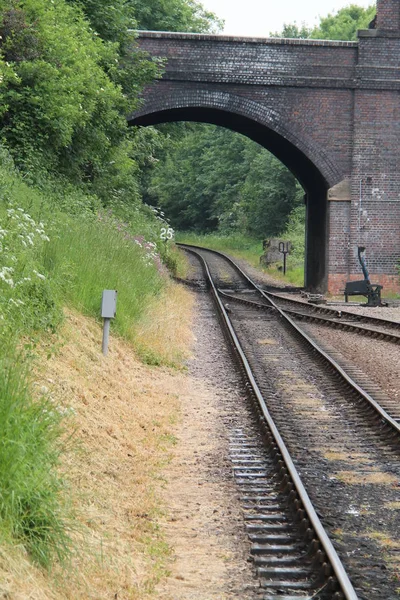 Single Track Railway Line. — Stock Photo, Image