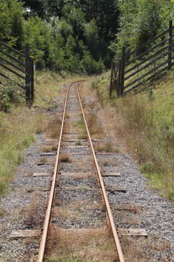 Demiryolu tren yolu.