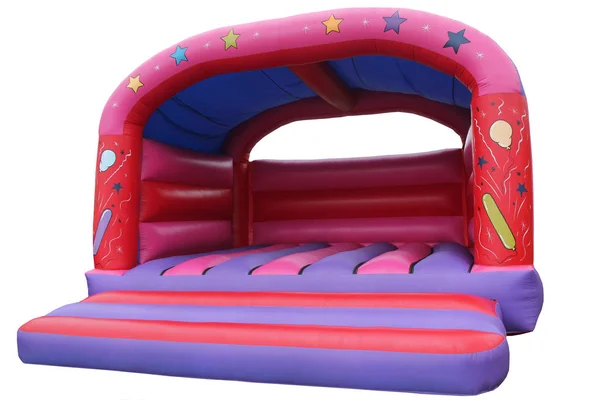 Inflated Brightly Coloured Bouncy Castle Play Area — Stock Photo, Image
