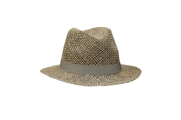 Light Summer Straw Hat Fawn Ribbon — Stock Photo, Image