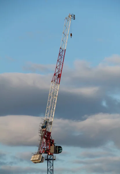 Nagyon Magas Orrvitorla Egy Tower Construction Crane — Stock Fotó