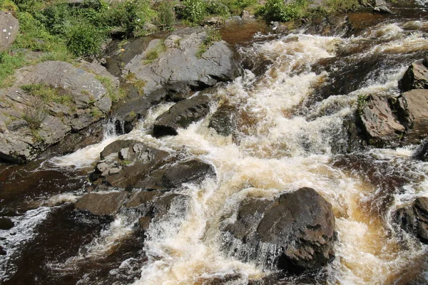 Fast River Flowing Rocky Outcrops — Stock Photo, Image