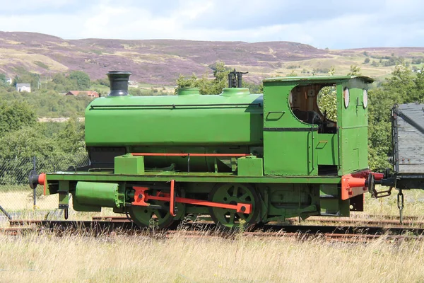 Een Vintage Zadelrug Shunting Steam Train Engine — Stockfoto