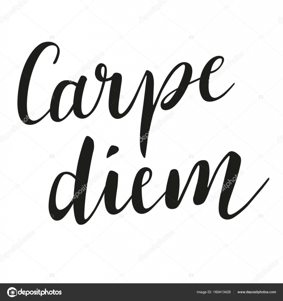 Carpe Diem Brush Script — Stock Vector © studio #160413428