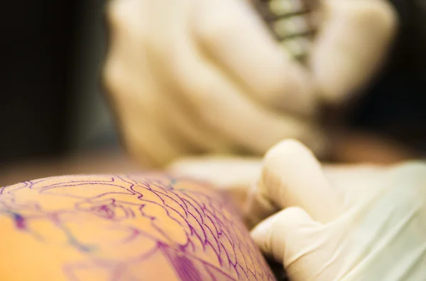 Tatuaggio artista abstract — Foto Stock