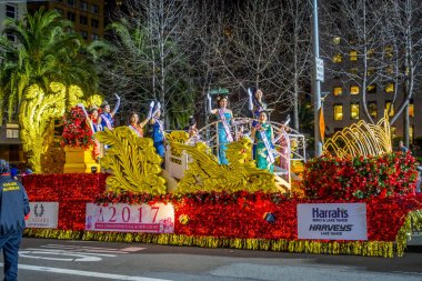 San Francisco, California - 11 Şubat 2017: Çin yeni yılı kutlama töreni San Francisco popüler ve renkli Chinatown mahallede.