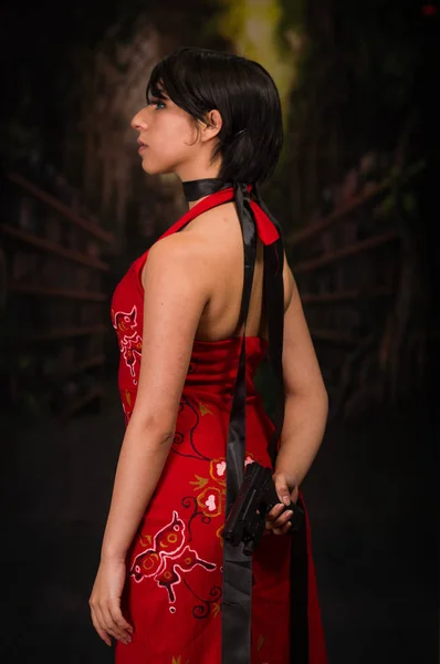 Ada Wong cosplay, resident evil custom — Stock Photo, Image