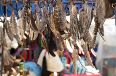 Güzel el sanatları tüy yaptı. bulanık Pazar olarak arka plan