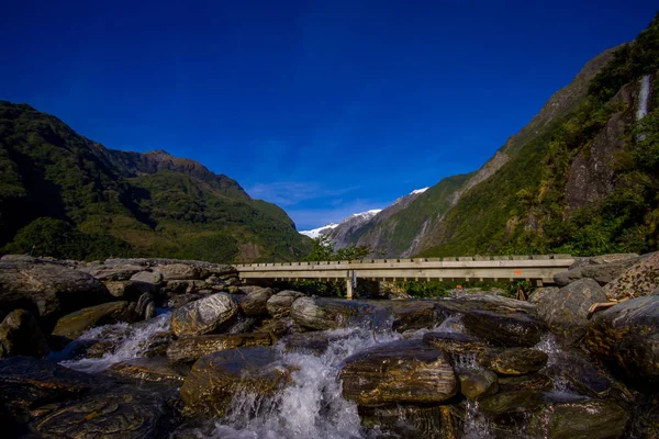 Hermosa vista del glaciar Franz Josef en el Parque Nacional Westland en la costa oeste de la Isla Sur en Nueva Zelanda —  Fotos de Stock