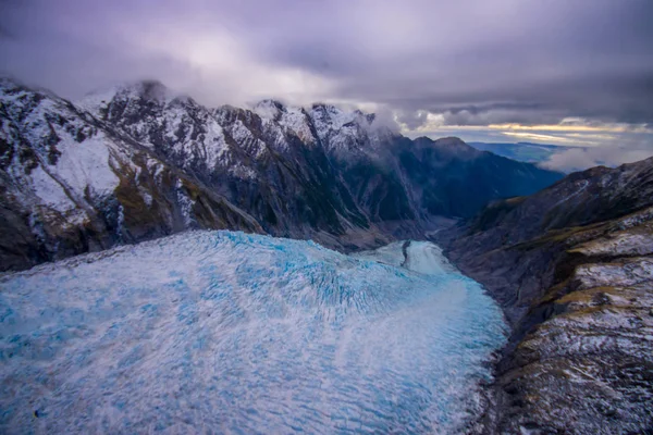 Malowniczy krajobraz na lodowcu Franza Josefa. Alpy Południowe, Zachodnie Wybrzeże, Wyspa Południowa, Nowa Zelandia — Zdjęcie stockowe
