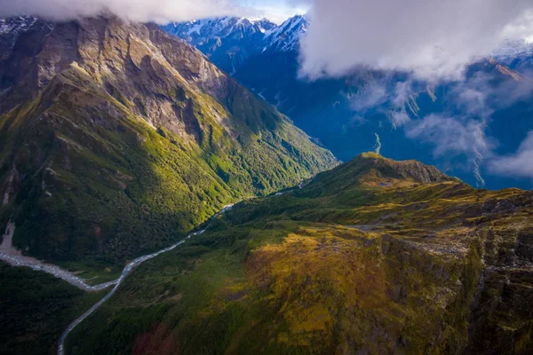 Pemandangan indah Franz Josef Glacier Taman Nasional, di Selandia Baru — Stok Foto