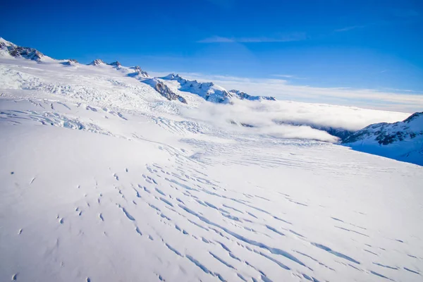 Mooie gletsjer in de buurt van Queenstown, Josef Glacier National Park, in Nieuw-Zeeland in de Australische Alpen — Stockfoto
