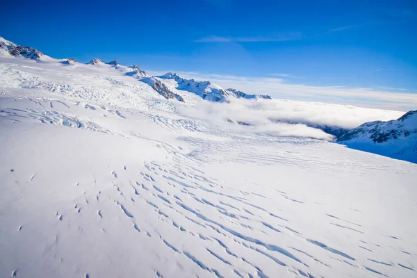 Bela geleira perto de Queenstown, Josef Glacier National Park, na Nova Zelândia, nos Alpes Australianos — Fotografia de Stock