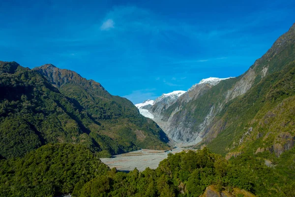 프란츠 요셉 빙하와 계곡 바닥, 웨스트, 남 섬, 뉴질랜드 — 스톡 사진