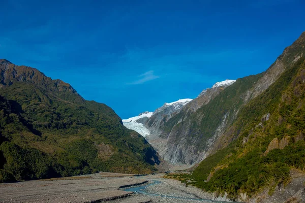 Piękny krajobraz z Franz Josef Glacier Park Narodowy, w Nowej Zelandii — Zdjęcie stockowe