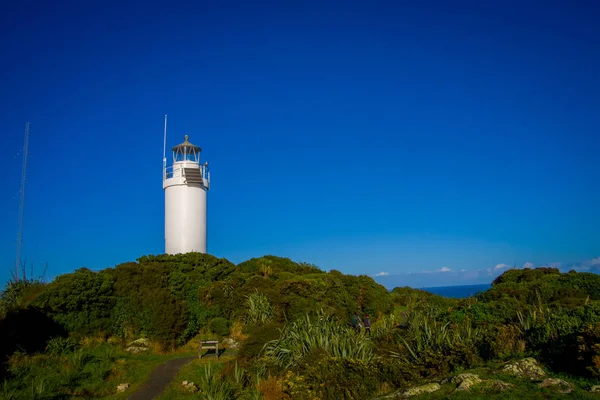 SOUTH ISLAND, NEW ZEALAND- MAY 23, 2017: Lighthouse at Cape Foulwind, West Coast of South island, New Zealand — Stock Photo, Image