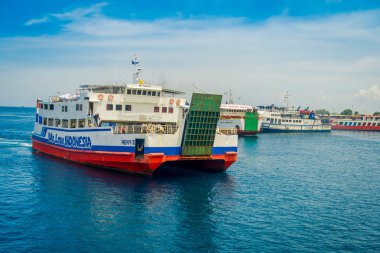 Bali, Endonezya - 05 Nisan 2017: Feribot, Banyuwangi Gilimanuk in Ubud, Bali Indonesia