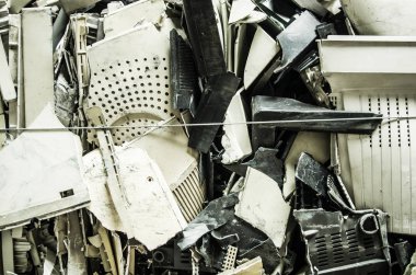 Çöp elektronik parçalar bilgisayar bölümlerini kapat