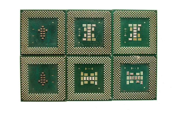 孤立在白色背景上的中央处理单元 Cpu — 图库照片