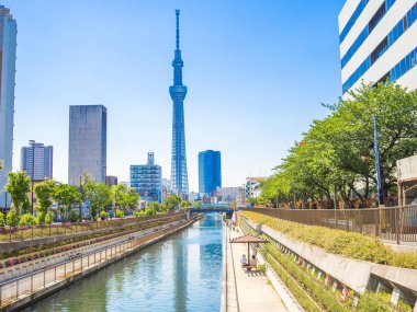 Kyoto, Japonya - 05 Temmuz 2017: Tokyo Sky ağacı, görüntüle 634m, Japonya'nın en yüksek müstakil yapısı ve 2 ile dünyada 10million ziyaretçi her yıl, Tokyo, Japonya