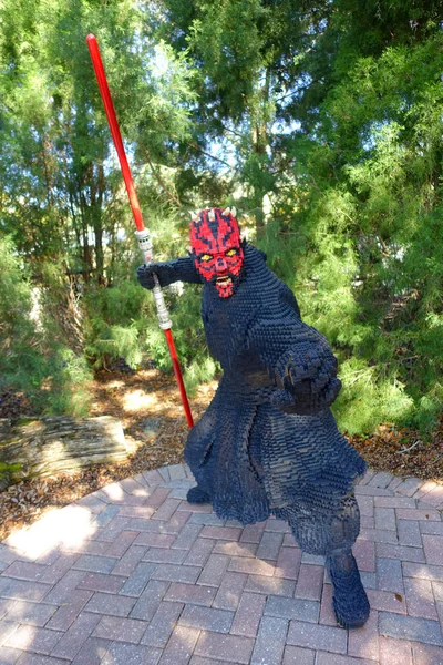 Houston, Usa - 12 januari 2017: Miniatyr darth maul av starwar utformad med Lego på Carlsbad, Usa — Stockfoto