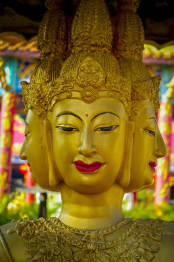 Heykeller, on bin Buda Manastırı Sha Tin, Hong Kong, Çin.