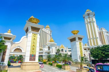 Makao, Çin - 11 Mayıs 2017: asıl giriş rüya gibi Galaxy daki lüks otel Macau., bu önemli bir turistik Macau