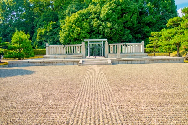 Nara, Japonia - 26 lipca 2017: Piękny odkryty park w Nara, Japonia. Nara jest byłym kapitału miasta Japonii — Zdjęcie stockowe