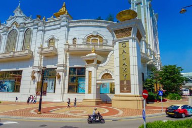 Makao, Çin - 11 Mayıs 2017: lüks rüya Galaxy Hotel Macau. dolaşan bir Tanımlanamayan peope önemli bir turistik Macau bu