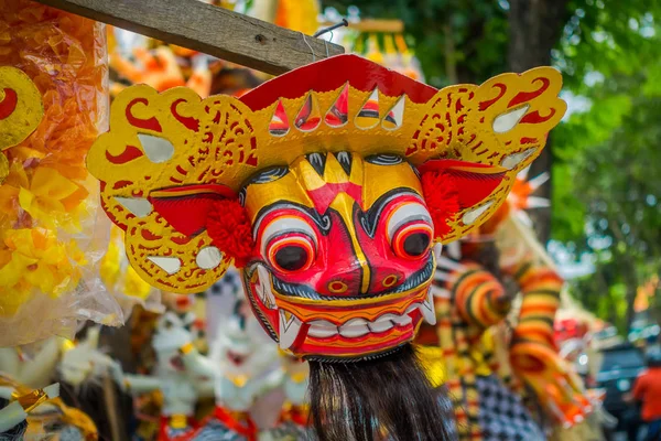 Bali, Indonesië - 08 maart 2017: Beautifull hand gemaakt structuur, Ogoh-ogoh-standbeeld gebouwd voor de parade van de Ngrupuk, die op de zelfs van Nyepi dag in Bali, Indonesië plaatsvindt. Een hindoe vakantie gekenmerkt door — Stockfoto