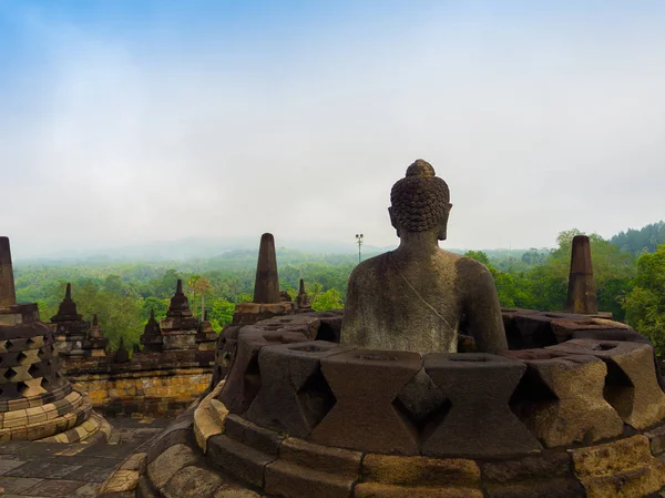 9. yüzyıl Mahayana Budist tapınağı Borobudur, Yogyakarta, Java Adası, Endonezya yakınındaki Magelang Regency