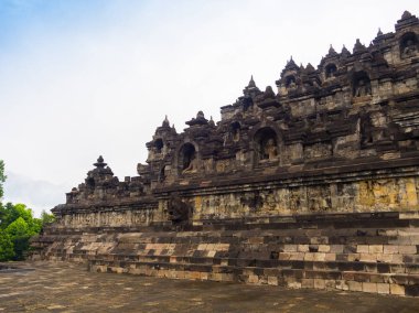 Borobudur Tapınağı Endonezya güzel yüzünün yakın çekim