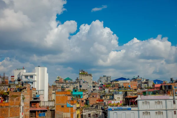 KATHMANDU, NEPAL OCTOBER 15, 2017: Beautiful landscape of Kathmandu city view from Swayambhunath — Stock Photo, Image