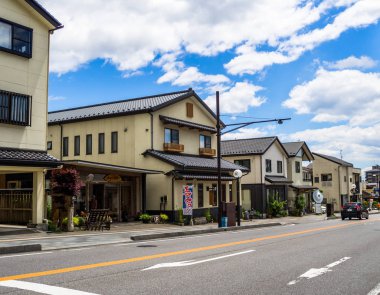 Kyoto, Japonya - 05 Temmuz 2017: Kyoto, güzel ve stilize japanesse evi
