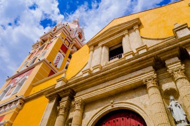 Aşağıda Katedrali Saint Catherine İskenderiye İspanyol koloni şehri Cartagena, Kolombiya'nın görünümü