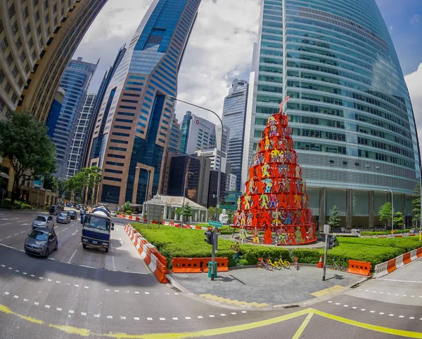 SINGAPORE, CINGAPORE - JANEIRO 30. 2018: Complexo de construção de condomínios residenciais públicos e skylines do centro da cidade no bairro Kallang, em Cingapura — Fotografia de Stock