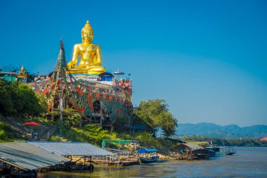 Altın budha altın üçgen Laos bulunan açık görünümü