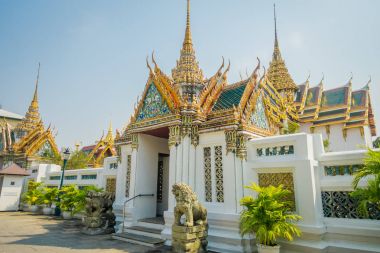 Bangkok, Tayland, 02 Şubat 2018: Ambras Kalesi, grand palace, Bangkok açık görünüm