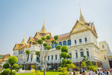 Bangkok, Tayland, 02 Şubat 2018: Açık görünüm kimliği belirsiz kişi Royal grand palace Bangkok, Asya girin