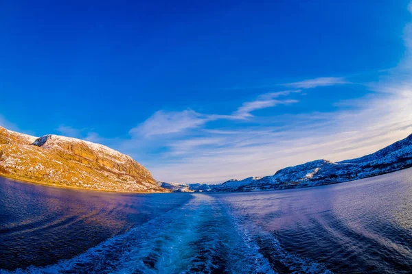 Viste invernali dal viaggio Hurtigruten, Norvegia settentrionale — Foto Stock