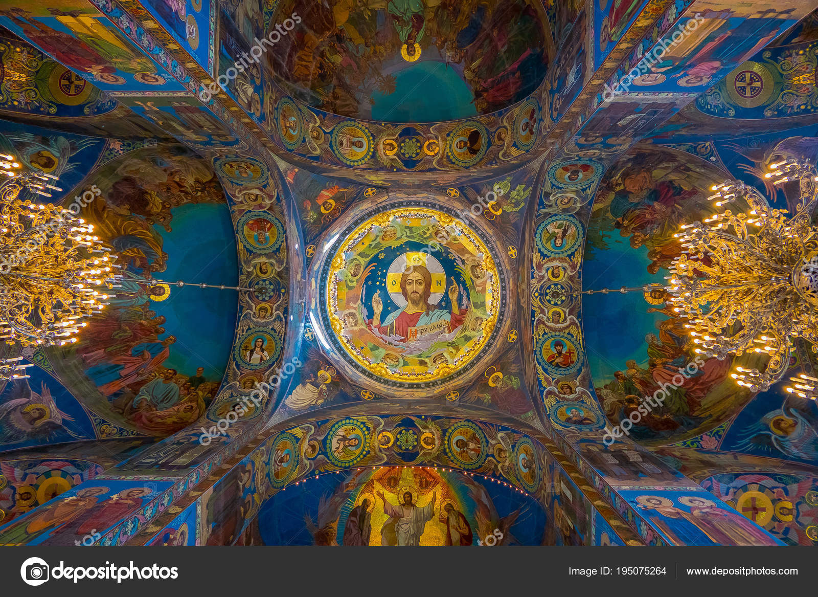 St Petersburg Russia 02 May 2018 Ceiling Mosaic In The
